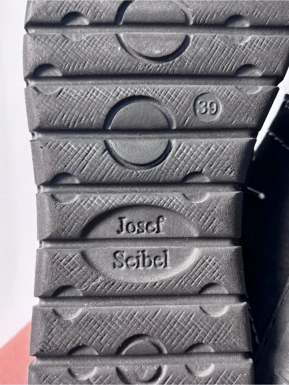 Josef Seibel Black Oxford Shoes with Gray Laces